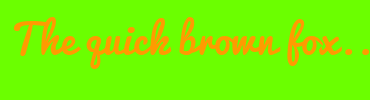 Image with Font Color FF9B00 and Background Color 6BFF00